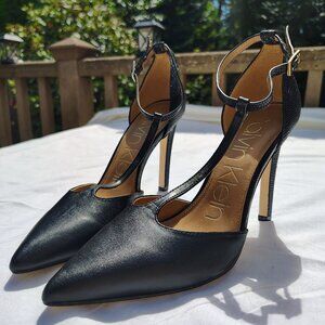 Calvin Klein Faux Lizard Print Heels (9)